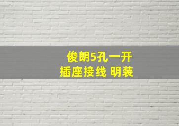 俊朗5孔一开插座接线 明装